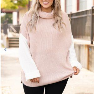 CHIC SOUL Must Be the Magic Oversized Cowl-neck Sweater - Size 1X